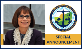 Special announcement with headshot of Dr. Couch and KCPS logo