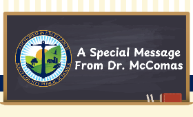 A special message from Dr. McComas