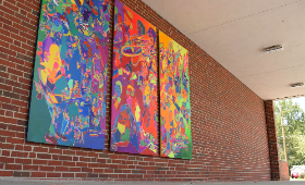"Rock Hall Elementary Rocks" was created by artist Kayti Didriksen and local students thanks to support from the Kent Cultural Alliance, the National Endowment for the Arts and the Hedgelawn Foundation.