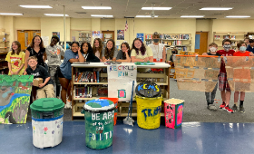 Kent County Middle School seventh-graders display their capstone projects for the Watershed Watch program in collaboration with Sultana Education Foundation.